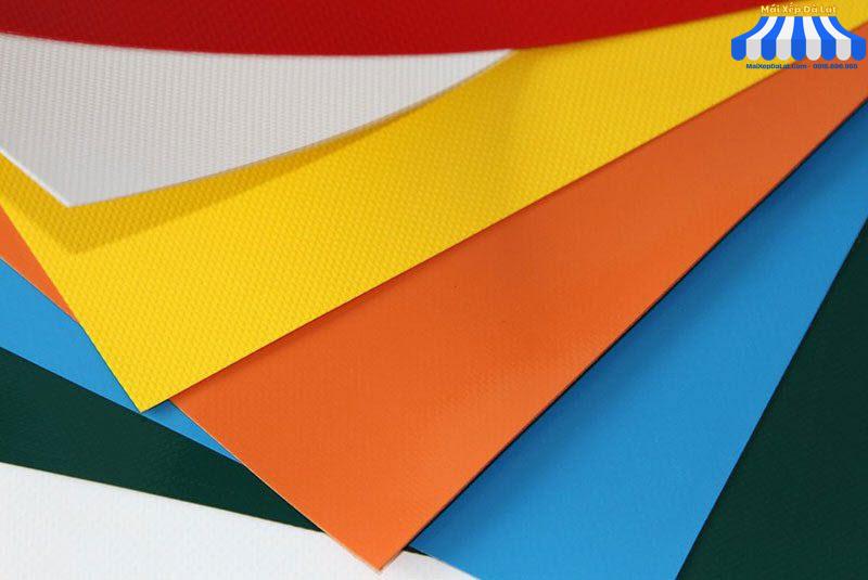 chất liệu bạt mái xếp- Bạt Polyester phủ PVC