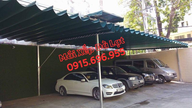 Mái che nhà xe dạng mái xếp lượn sóng