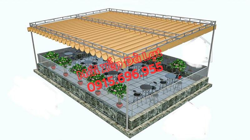 Quy trình thi công mái xếp quán cafe chuyên nghiệp